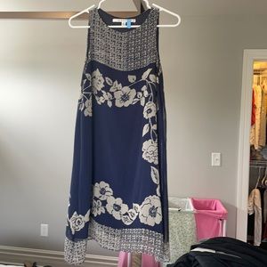 XS navy max studio flowing above the knee dress